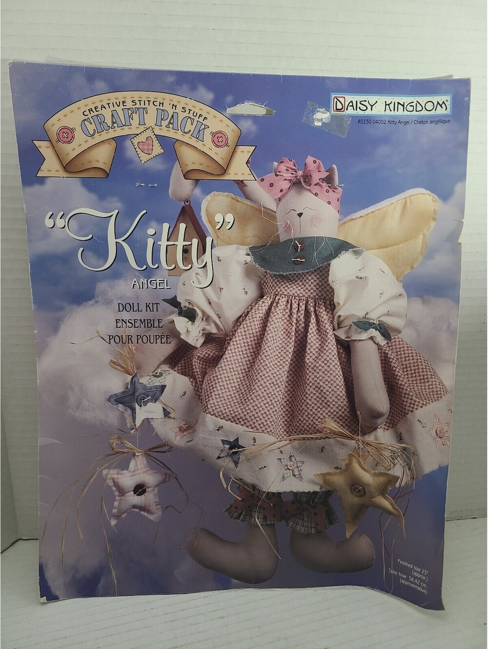 Daisy Kingdom Vintage Kitty Angel Decorative Doll Kit NOS